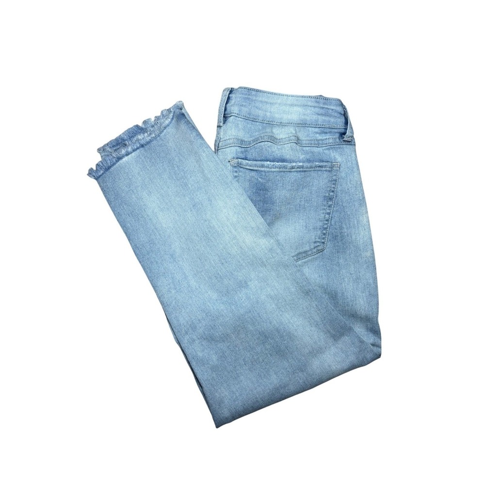 Rewash Y2K Women Denim Jeans Light Wash Distressed Ripped Straight Leg 11/30